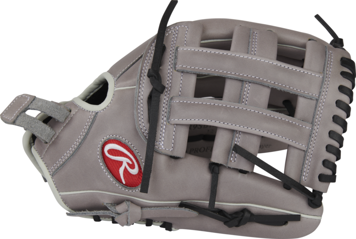 Rawlings R9 Softball 12" Infield Glove Gray/Black RHT