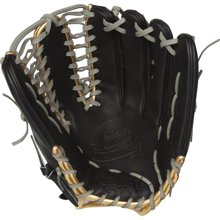 Rawlings Pro Preferred 12.75" Outfield Glove Black/Gray RHT