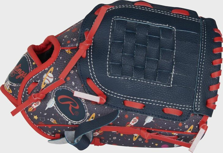 Rawlings Players Series 10" Youth Glove Space Print Navy/Red RHT