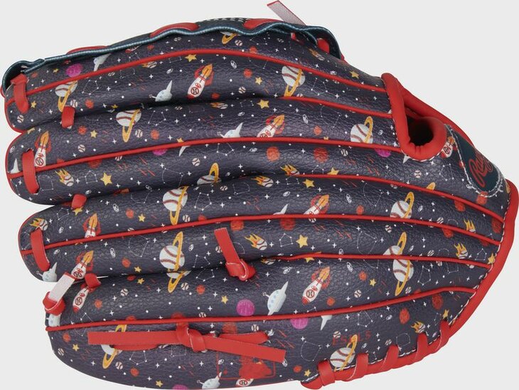 Rawlings Players Series 10" Youth Glove Space Print Navy/Red RHT