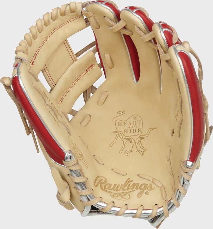 Rawlings Heart of the Hide 11.5" Infield Glove Tan/Red RHT