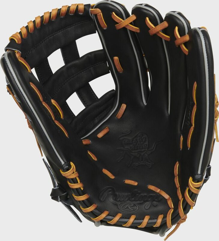 Rawlings Heart of the Hide 12.75" Outfield Glove Black/Brown RHT