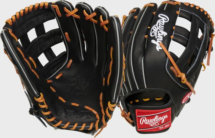 Rawlings Heart of the Hide 12.75" Outfield Glove Black/Brown RHT