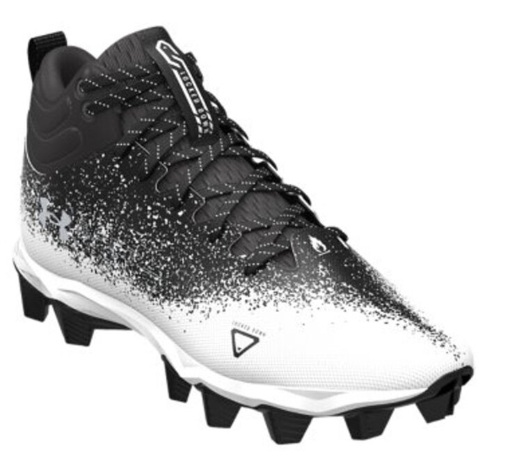 Under Armour Spotlight 2 Black/White High Rubber Cleats