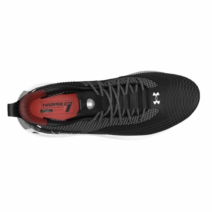 Under Armour Harper 7 Black/White Metal Cleats