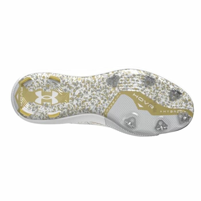 Under Armour Harper 7 White/Metalic Gold Metal Cleats