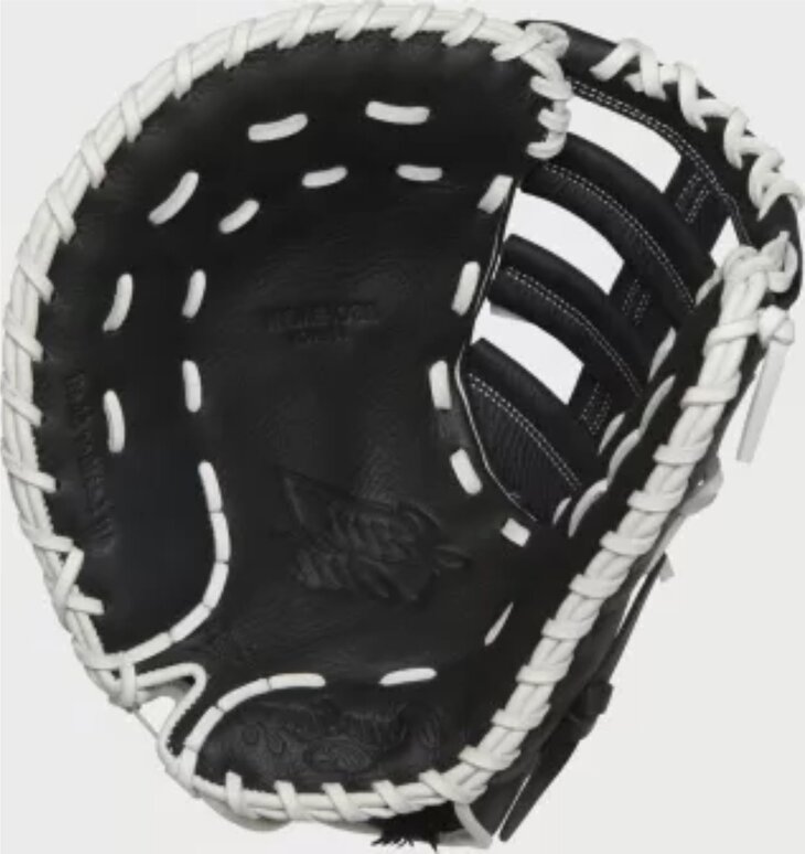 Rawlings Shut Out Softball 12" First Base Glove Black/White LHT