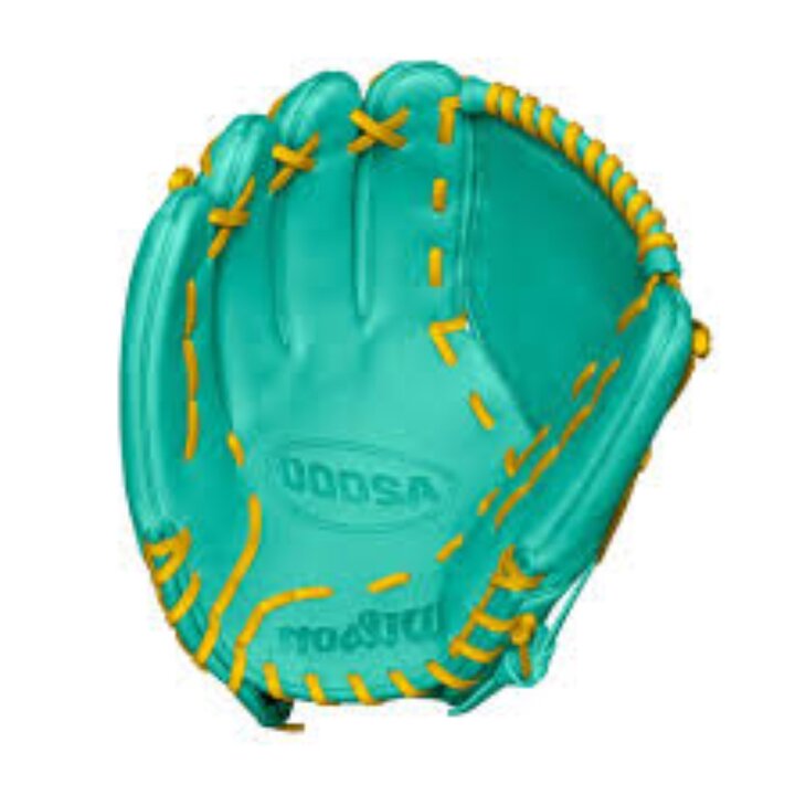 Wilson A2000 Fall 2024 B23 12" Pitcher Glove Seafoam/Yellow LHT