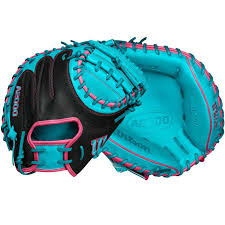 Wilson A2000 Fall 2024 CM33 33" Catcher Glove Black/Teal/Pink RHT