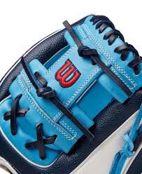 Wilson A2000 Fall 2024 PF88SS 11.25&rdquo; Infield Glove Navy/Colombia Blue/Red RHT