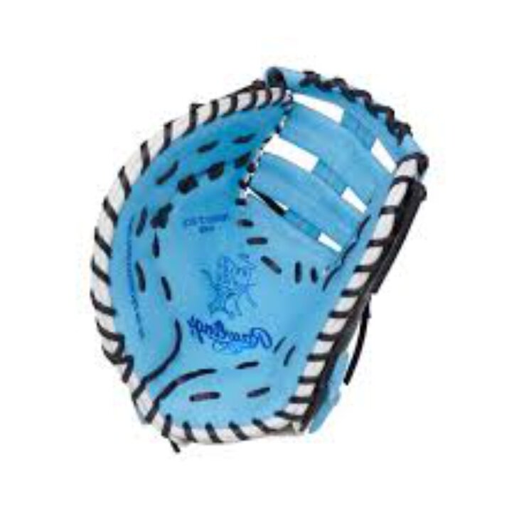 Rawlings Heart of the Hide 12.5" First Base Glove Black/Colombia Blue/White LHT