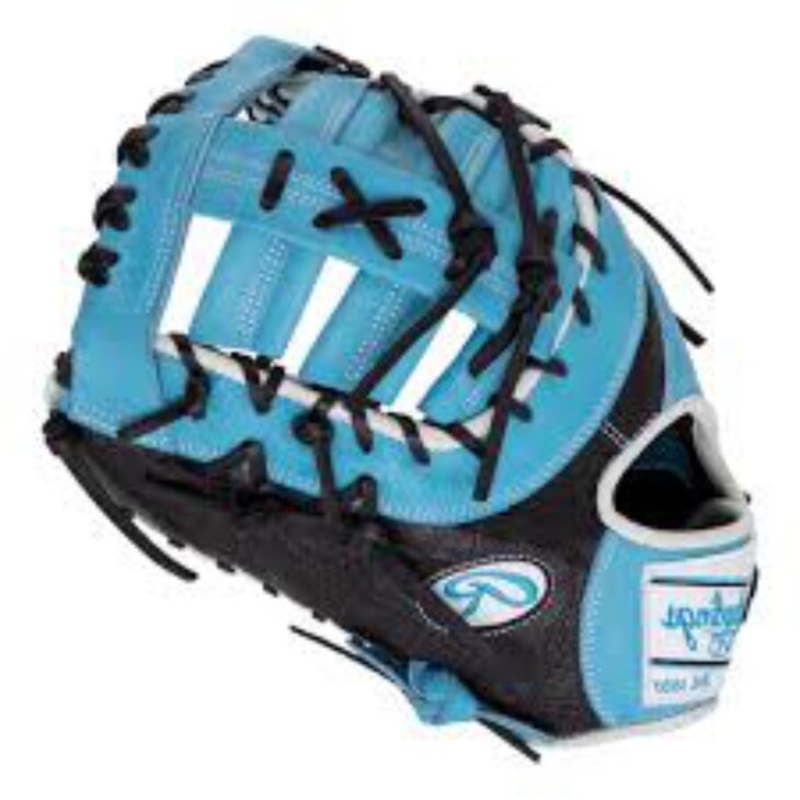 Rawlings Heart of the Hide 12.5" First Base Glove Black/Colombia Blue/White LHT