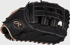 Rawlings R9 Softball 12.5" First Base Glove Black RHT