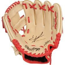 Rawlings Sure Catch Jeremy Pe&ntilde;a 9.5" Youth Glove Tan/Red RHT