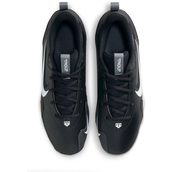 Nike Trout 9 Black/White Low Rubber Cleats