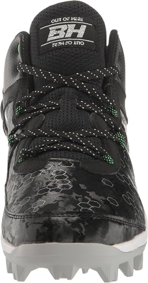 Under Armour Harper 8 Pro Black/Green High Rubber Cleats Beeball
