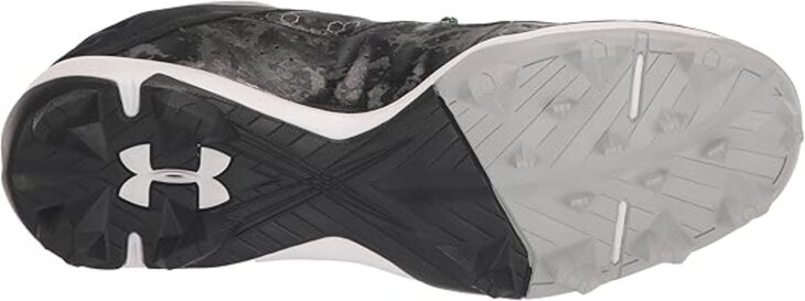 Under Armour Harper 8 Pro Black/Green High Rubber Cleats Beeball
