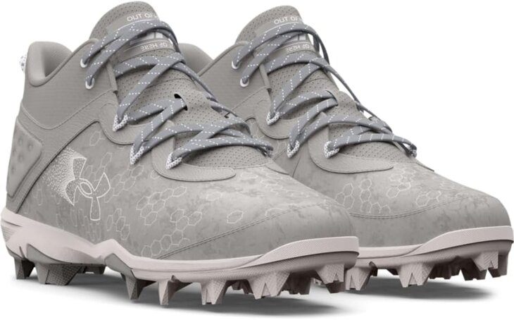 Under Armour Harper 8 Pro Grey High Rubber Cleats Beeball