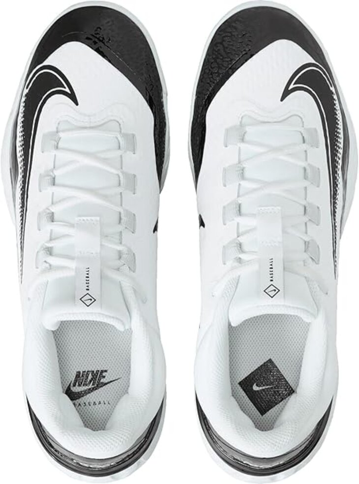 Nike Huarache Elite 4 Low White/Black Metal Cleats