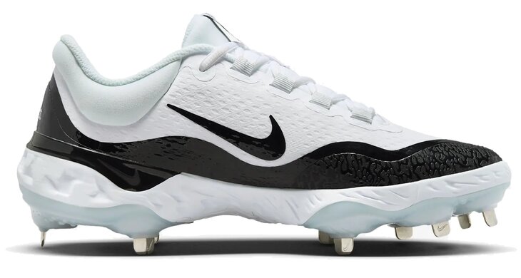 Nike Huarache Elite 4 Low White/Black Metal Cleats
