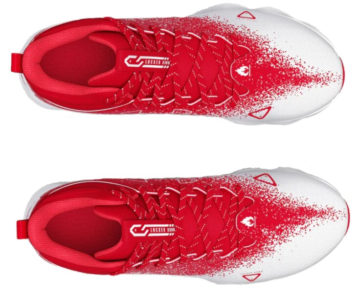 Under Armour Spotlight 2 Scarlet/White High Rubber Cleats
