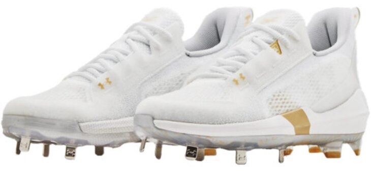 Under Armour Harper 6 White Metal Cleats