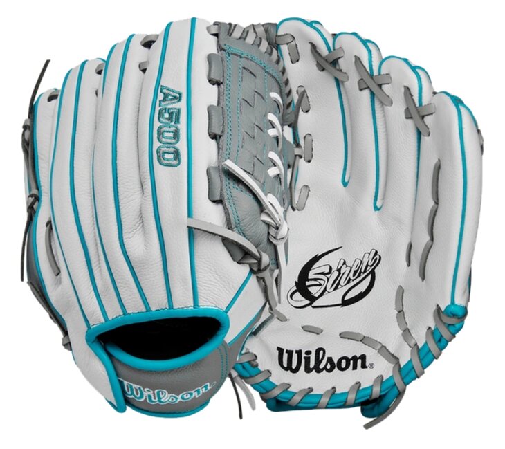 Wilson A500 Siren 11.75" All-Round Glove White/Grey/Blue RHT