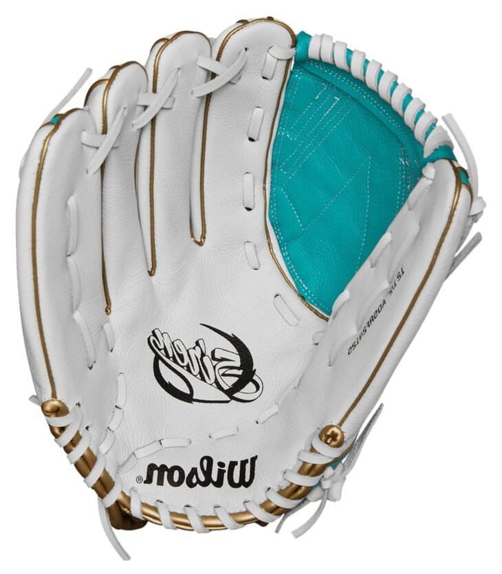Wilson A500 Siren 12.5" All-Round Glove White/Blue/Gold LHT