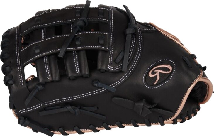 Rawlings R9 Softball 12.5" First Base Glove Black LHT