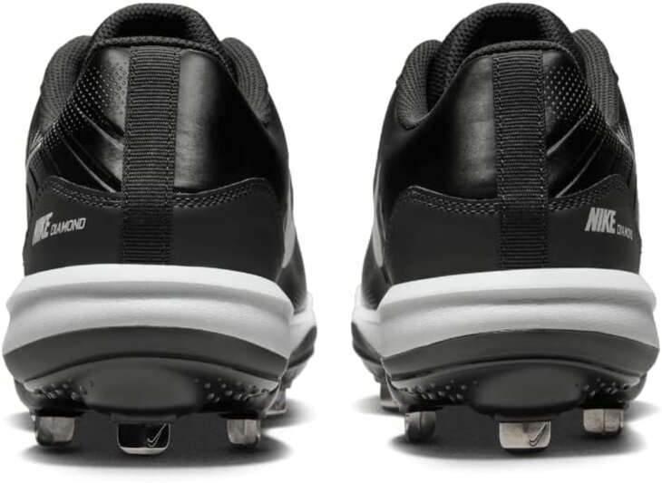 Nike Huarache Varsity 4 Black/Grey/White Metal Cleats