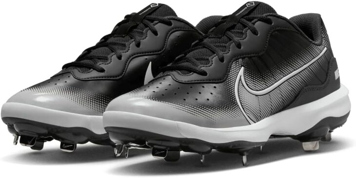 Nike Huarache Varsity 4 Black/Grey/White Metal Cleats