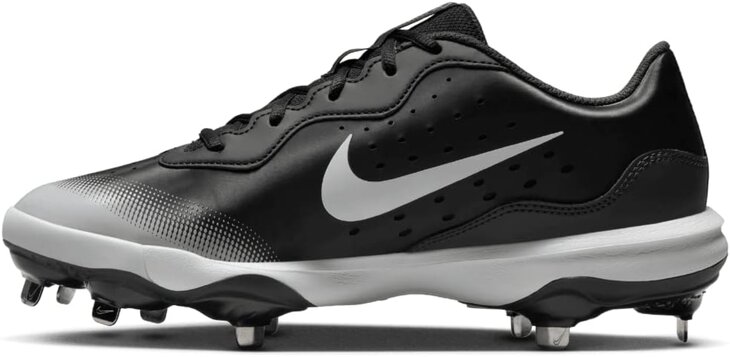 Nike Huarache Varsity 4 Black/Grey/White Metal Cleats