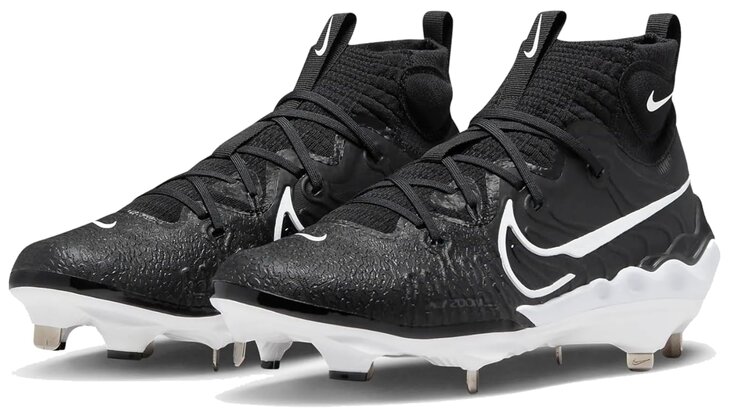 Nike Huarache NXT Black/White Metal Cleats