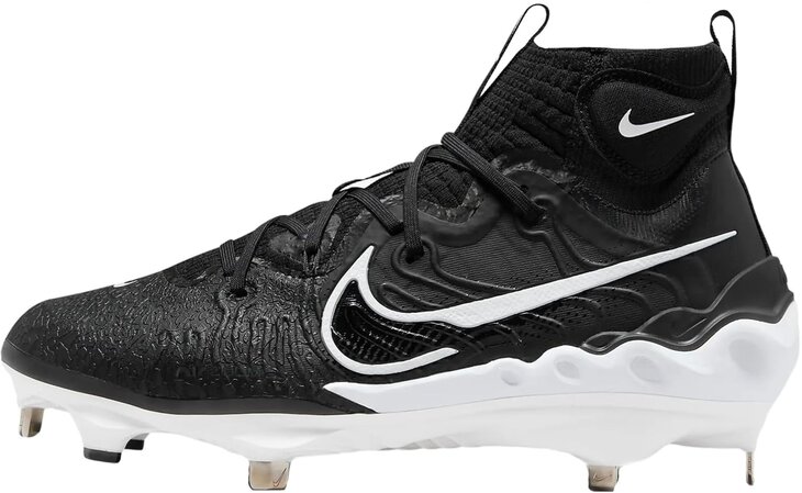 Nike Huarache NXT Black/White Metal Cleats