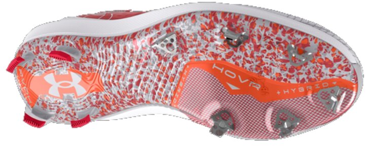 Under Armour Harper 7 White/Scarlet Metal Cleats