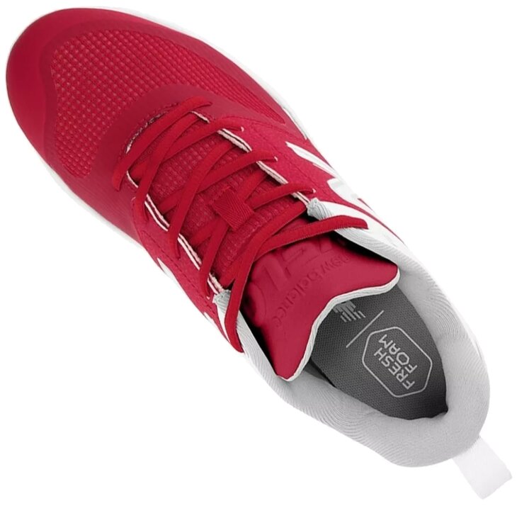 New Balance SMVELOR3 Scarlet/White Metal Cleats