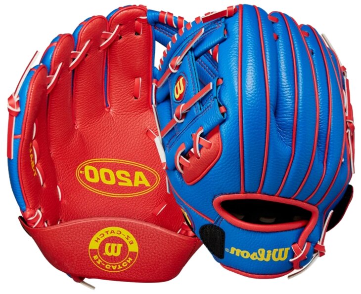 Wilson A200 10" Youth Glove Royal/Red LHT