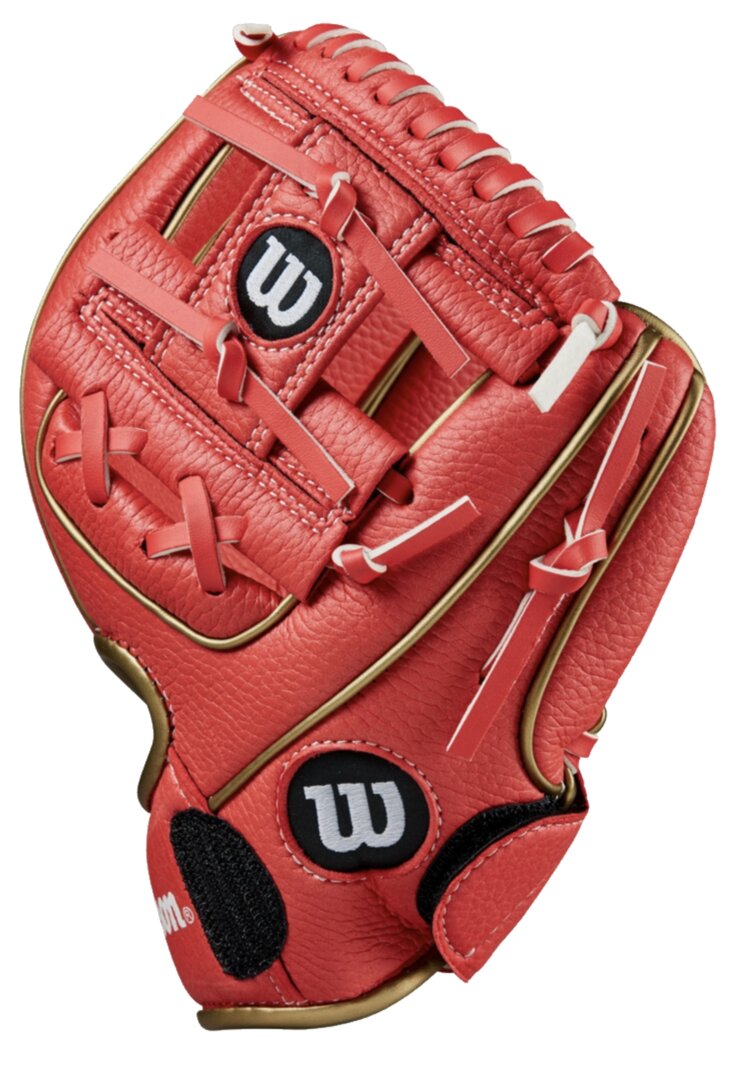 Wilson A200 9" Youth Glove Red/Gold RHT