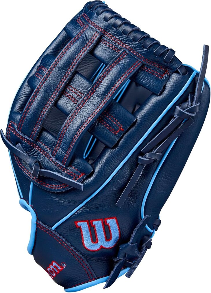 Wilson A500 12" Infield/Pitcher Glove Navy/Baby Blue RHT