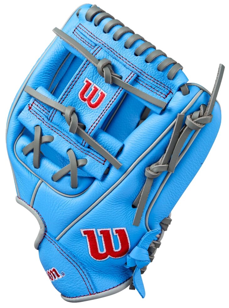 Wilson A500 11" Infield Glove Baby Blue/Grey RHT