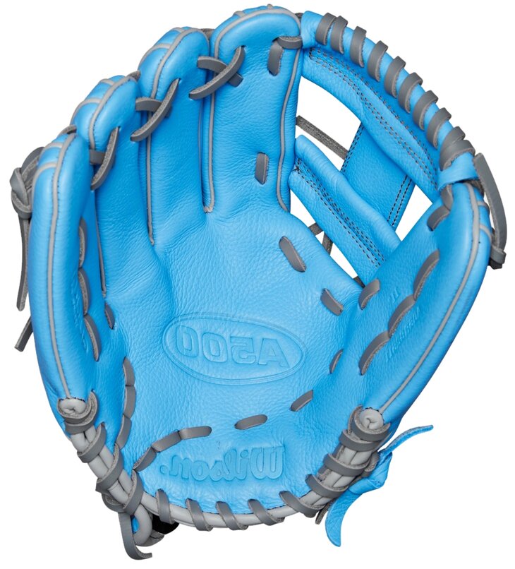 Wilson A500 11" Infield Glove Baby Blue/Grey LHT
