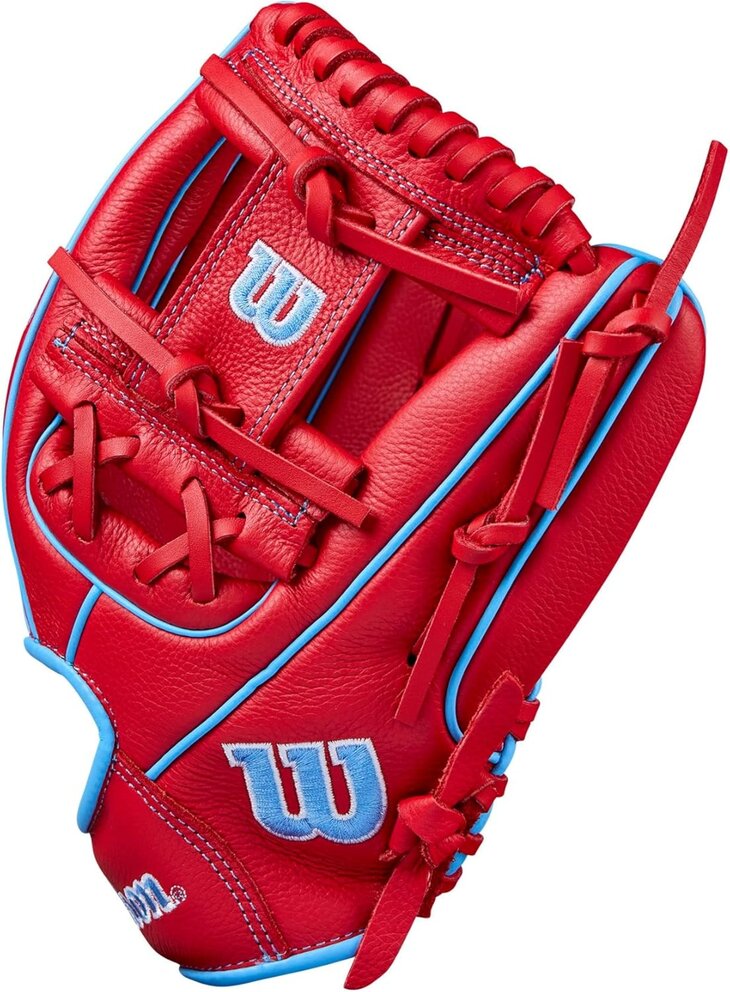 Wilson A500 11.5" Infield Glove Red/Baby Blue RHT