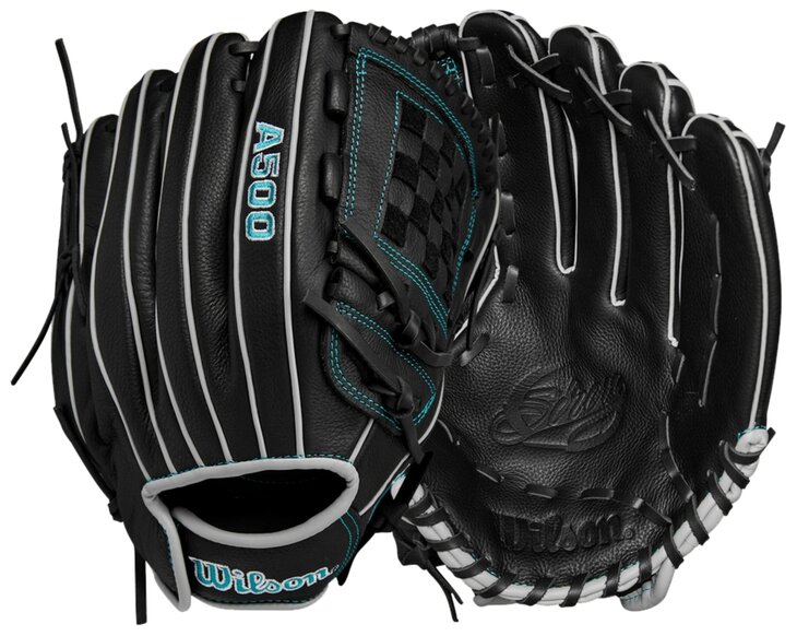 Wilson A500 Siren 12" All-Round Glove Black/Teal RHT