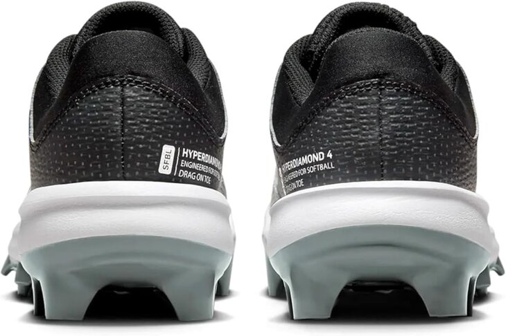 Nike Hyperdiamond 4 Pro Dark Grey/Black Low Rubber Cleats