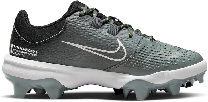Nike Hyperdiamond 4 Pro Dark Grey/Black Low Rubber Cleats