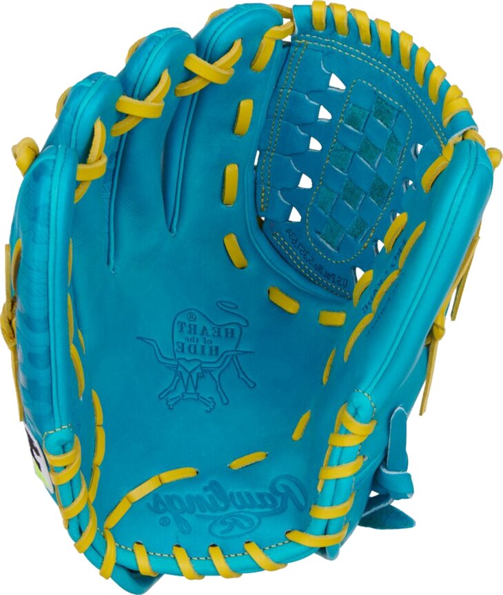 Rawlings Heart of the Hide 12" Pitcher Glove Teal/Yellow LHT