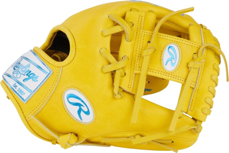 Rawlings Heart of the Hide 11.5" Infield Glove Yellow/Blue RHT