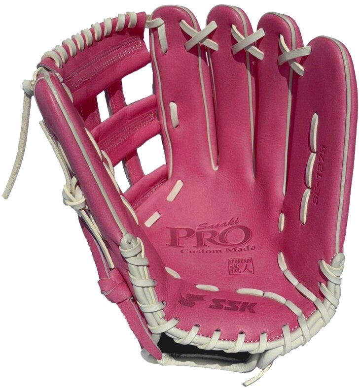 SSK Pro Custom 12.75" Outfield Glove Pink/White RHT