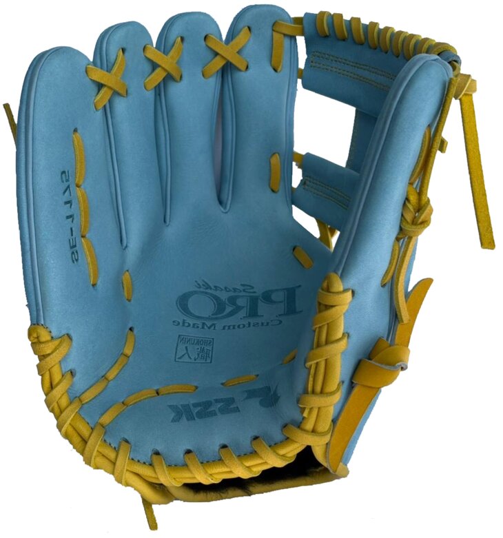 SSK Pro Custom 11.75" Infield Glove Colombia Blue/Yellow LHT