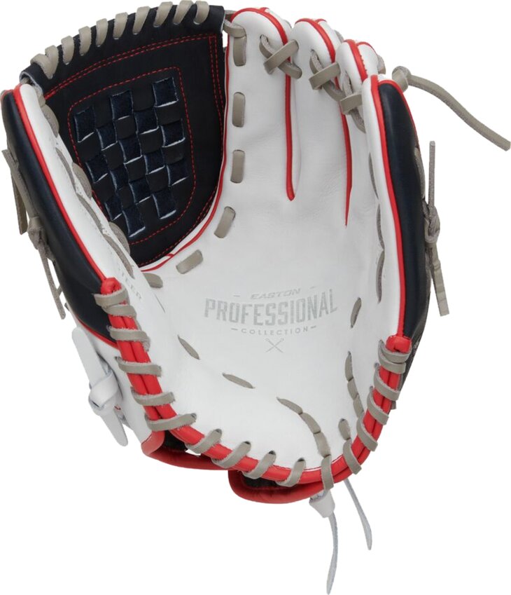 Easton Professional Collection Softball Color Splash 12" All-Round Glove White/Navy/Red RHT